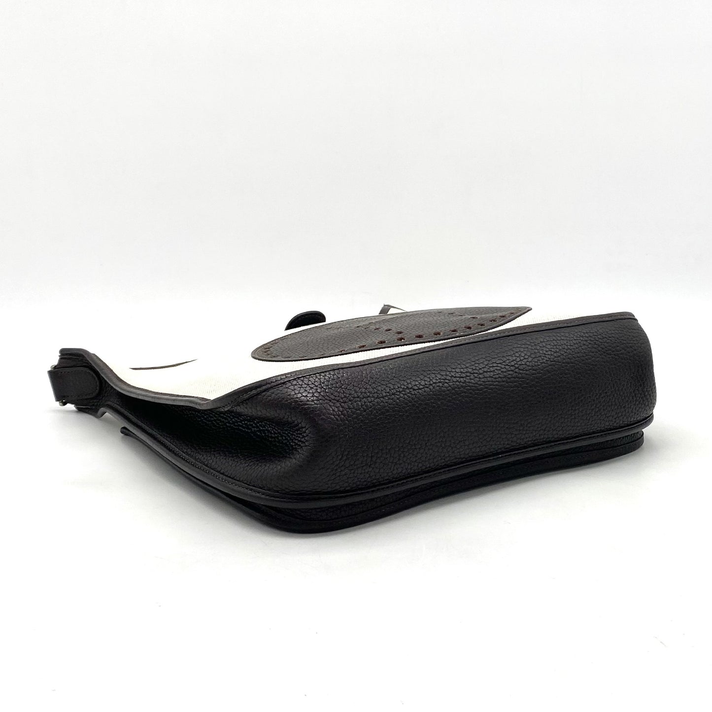 HERMES Evelyn 2 Toile H Leather Shoulder Bag