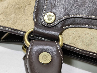 CELINE Celine Boogie Bag Handbag Suede C Macadam Print Handbag