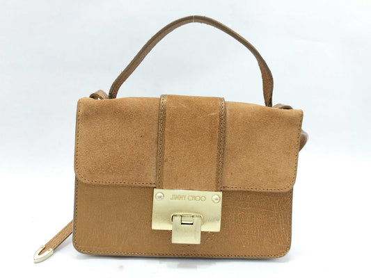 JIMMY CHOO 2way Shoulder Bag Brown Handbag