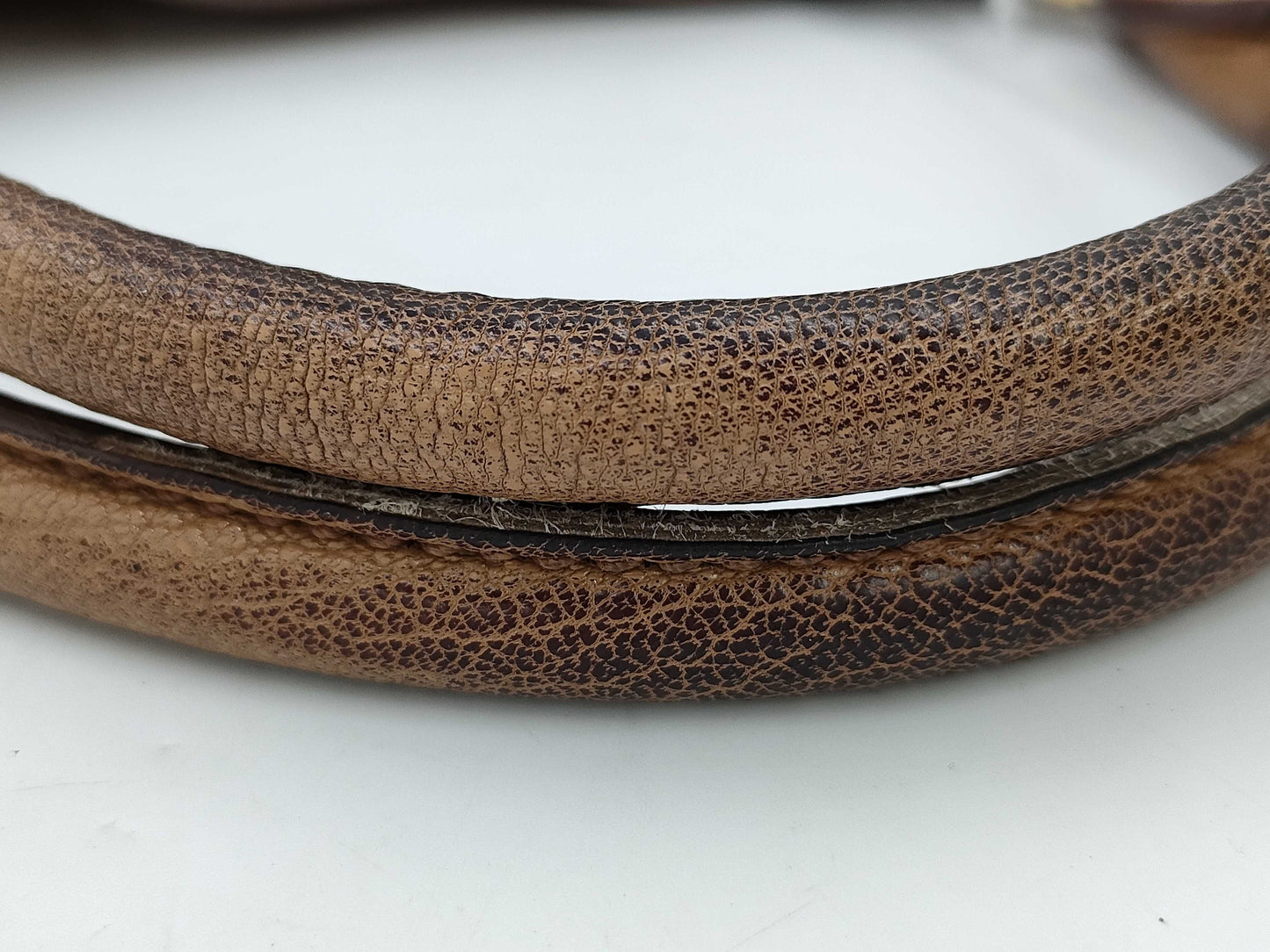 Miu Miu Leather 2-Way Handbag Brown Handbag