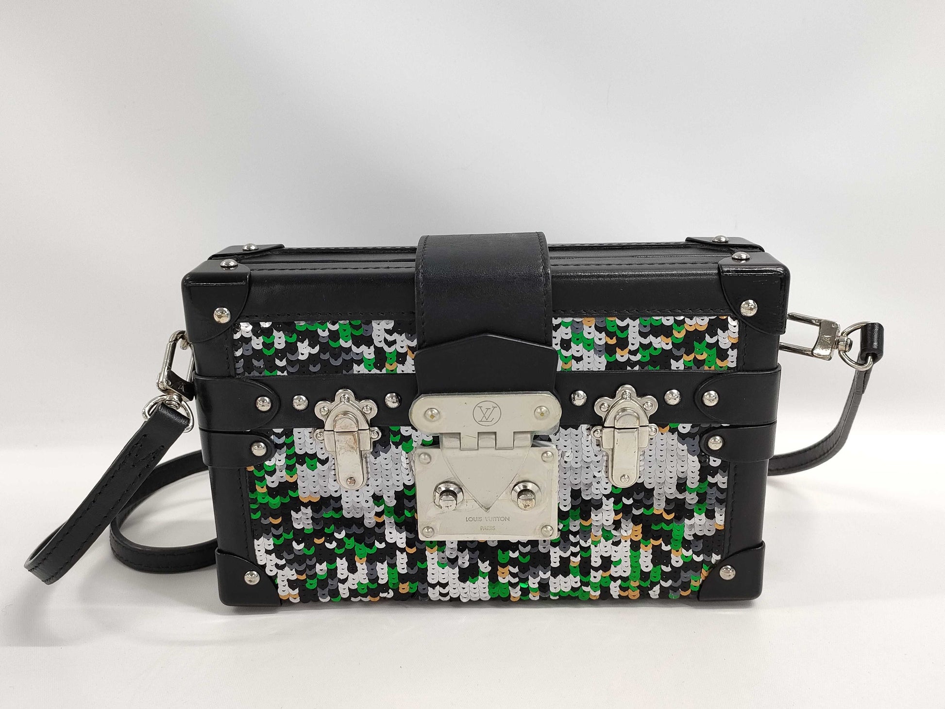 LOUIS VUITTON Vuitton Sequin Box Petitmal W19cm Shoulder Bag
