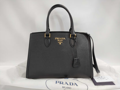 PRADA PRADA PRADA 1BA228 Black Saffiano 2-Way Handbag 1BA228 Bag