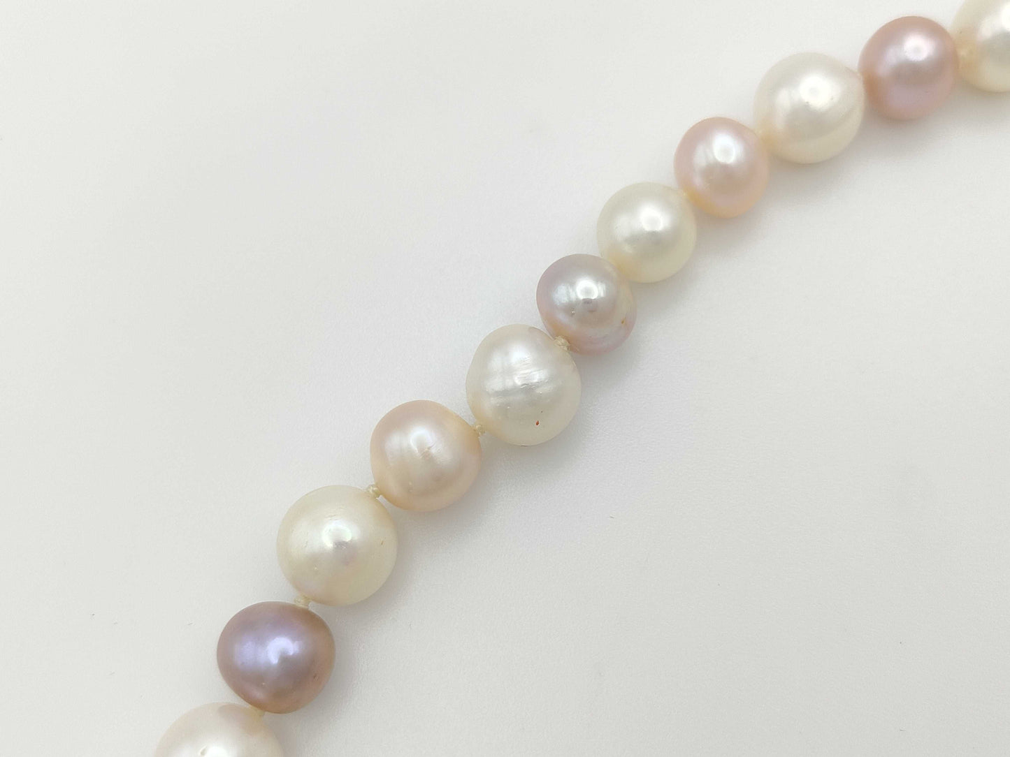 Long Semi-Round Pearl Diameter Approx. 8.4-11.2mm 219.4g Necklace 