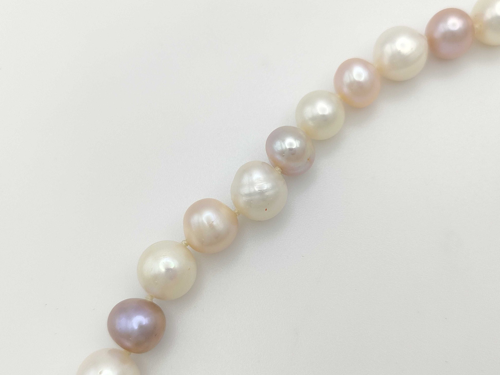 Long Semi-Round Pearl Diameter Approx. 8.4-11.2mm 219.4g Necklace 