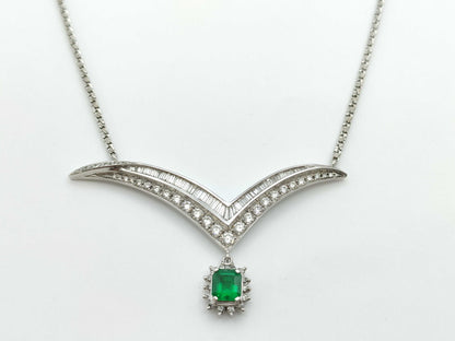E0.67ct D0.14/1.229ct K18 11.1g Necklace