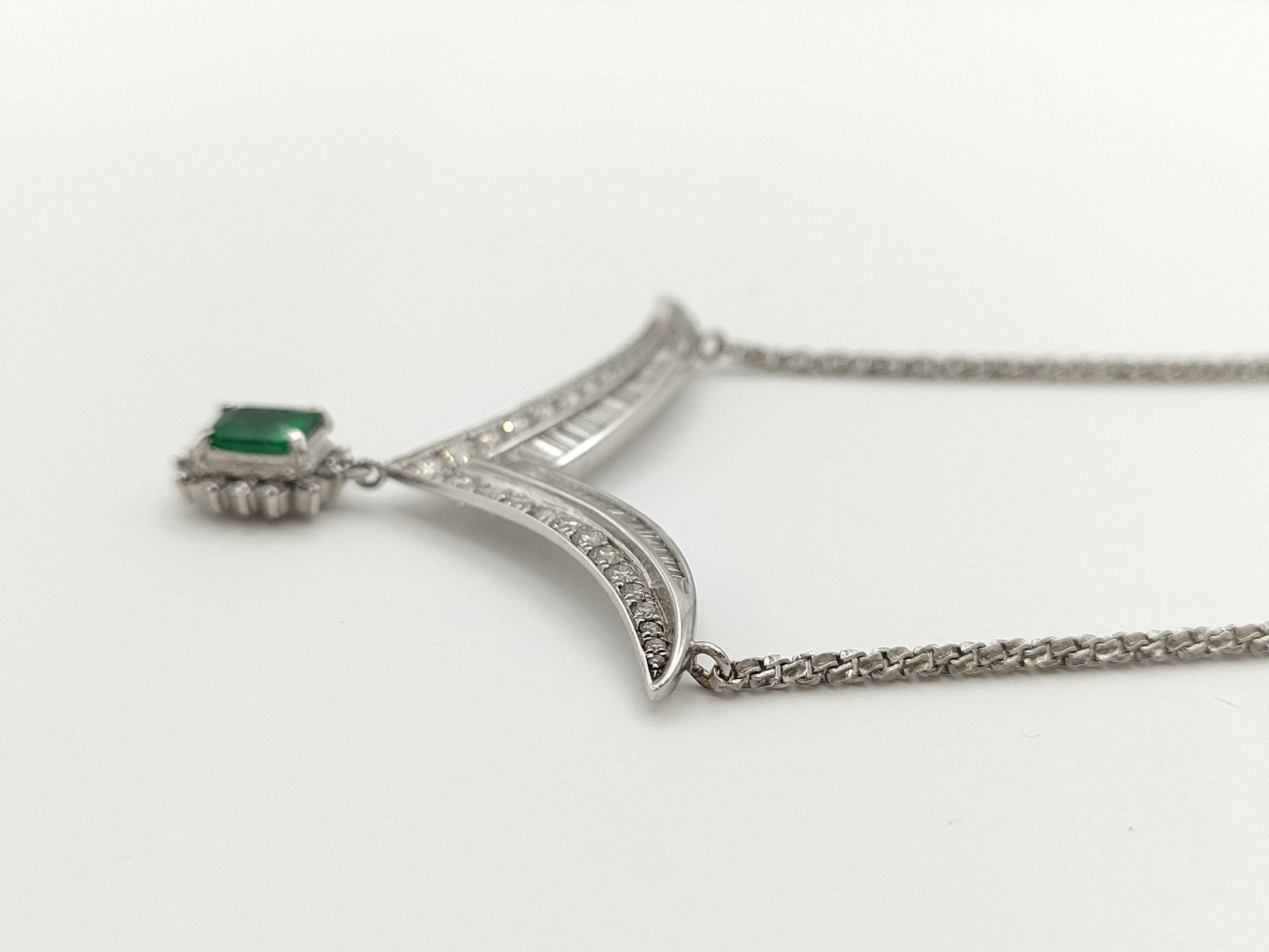 E0.67ct D0.14/1.229ct K18 11.1g Necklace