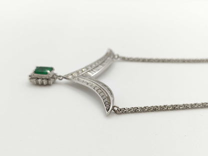 E0.67ct D0.14/1.229ct K18 11.1g Necklace