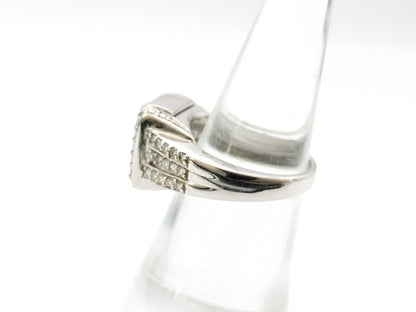S0.75ct D1.25ct K18WG 9.9g Ring 