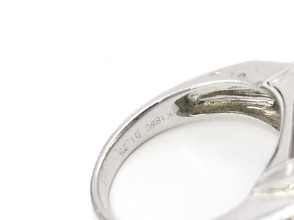 S0.75ct D1.25ct K18WG 9.9g Ring 
