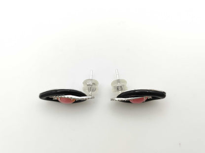 Concrete Pearl 0.905ct Colored Stone D0.16ct / Conch Pearl 0.905ct Colored Stone D0.16ct K18WG 3.9g Earrings 