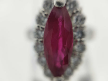 R3.01ct D1.00ct Pt900 12.8g Ring 