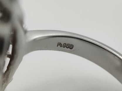 R3.01ct D1.00ct Pt900 12.8g Ring 