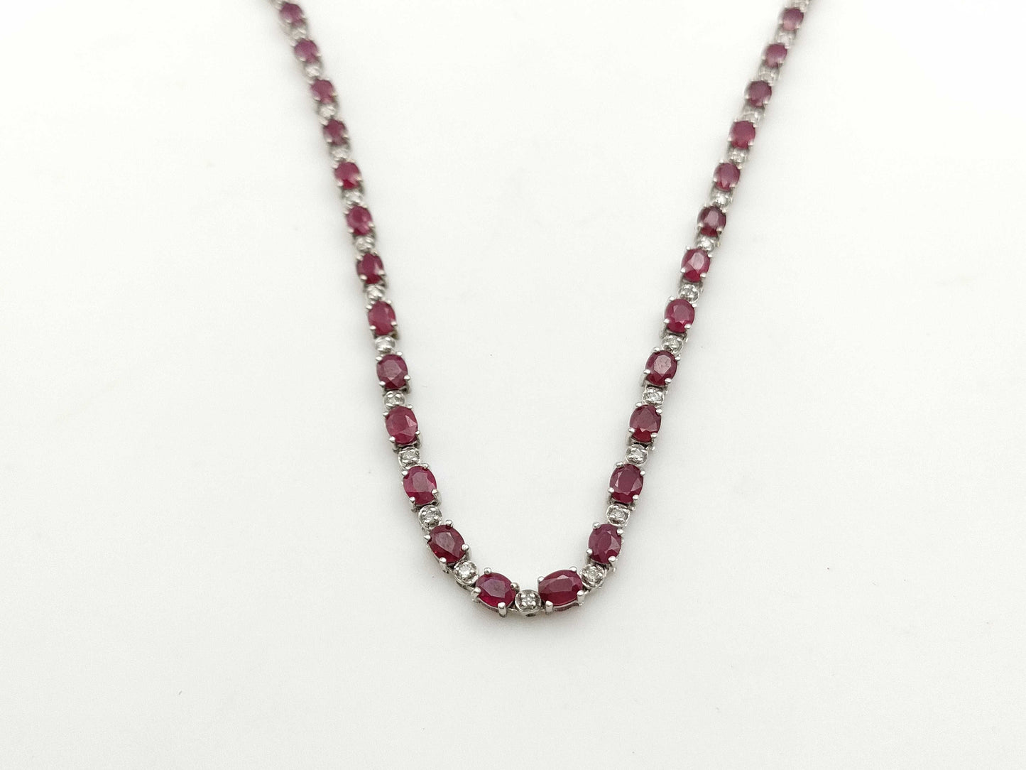 R14.32ct D0.73ct K17WG 17.2g Necklace 