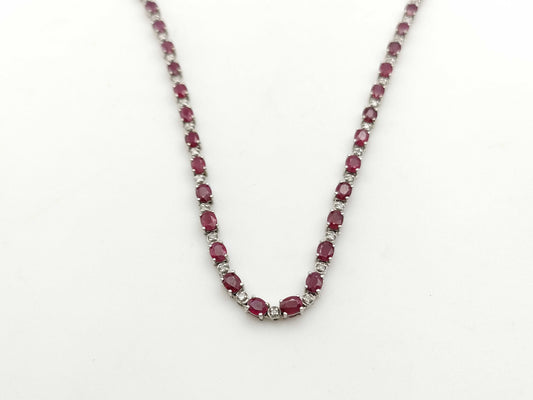 R14.32ct D0.73ct K17WG 17.2g Necklace 