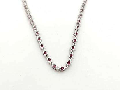 R14.32ct D0.73ct K17WG 17.2g Necklace 