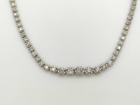 D5.0ct K18WG 13.1g Necklace 
