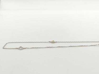 Station D2.50ct K18WG 4.2g Necklace 