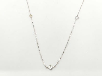Station D2.50ct K18WG 4.2g Necklace 