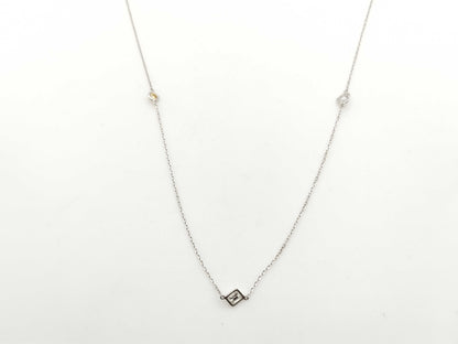 Station D2.50ct K18WG 4.2g Necklace 