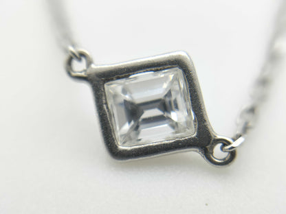 Station D2.50ct K18WG 4.2g Necklace 