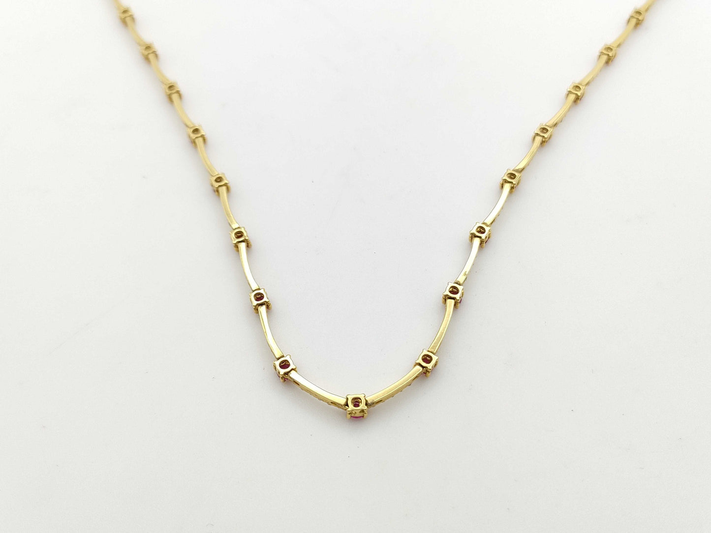 R2.80ct D1.00ct K18 14.7g Necklace 