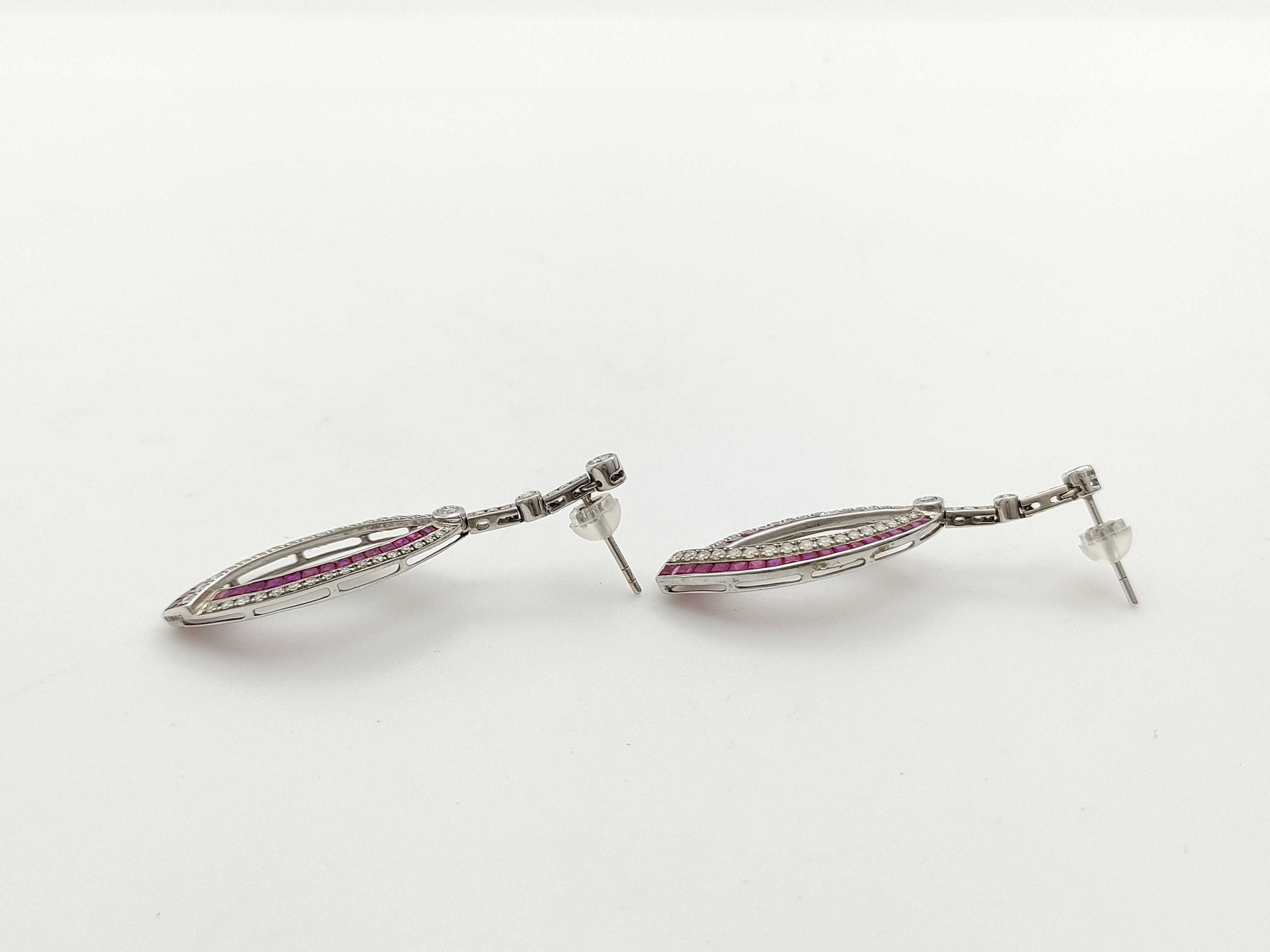 R3.25ct D1.05ct K18WG 5.6g Earrings 
