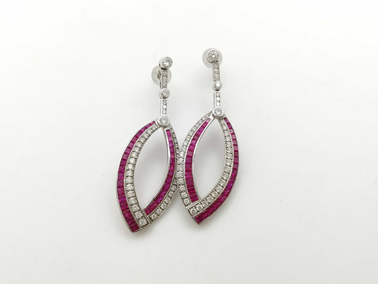 R3.25ct D1.05ct K18WG 5.6g Earrings 