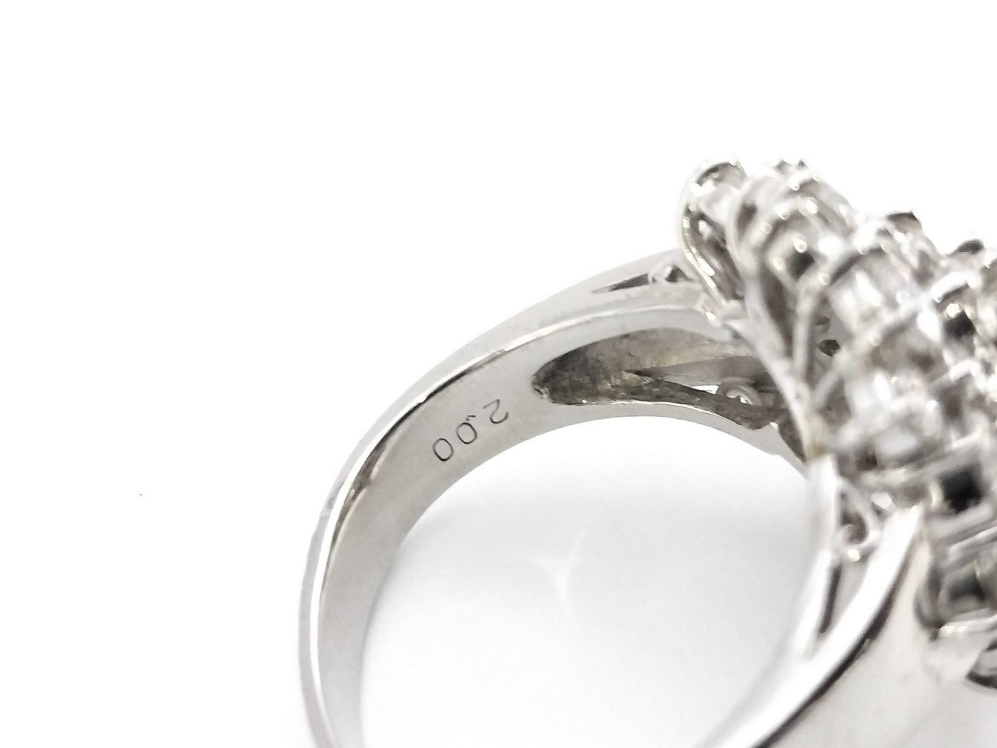 D2.00ct Pt900 8.7g Ring 