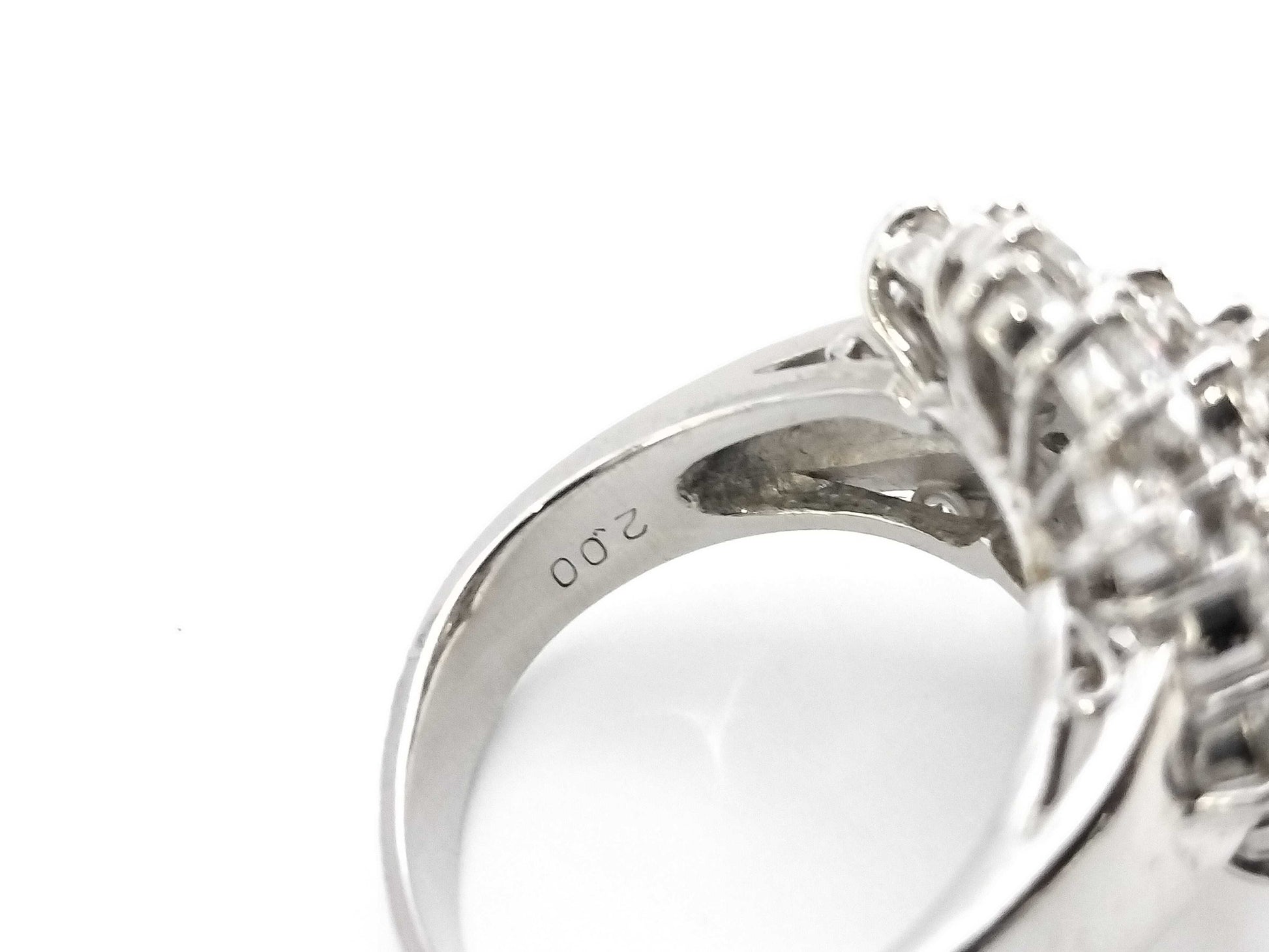 D2.00ct Pt900 8.7g Ring 