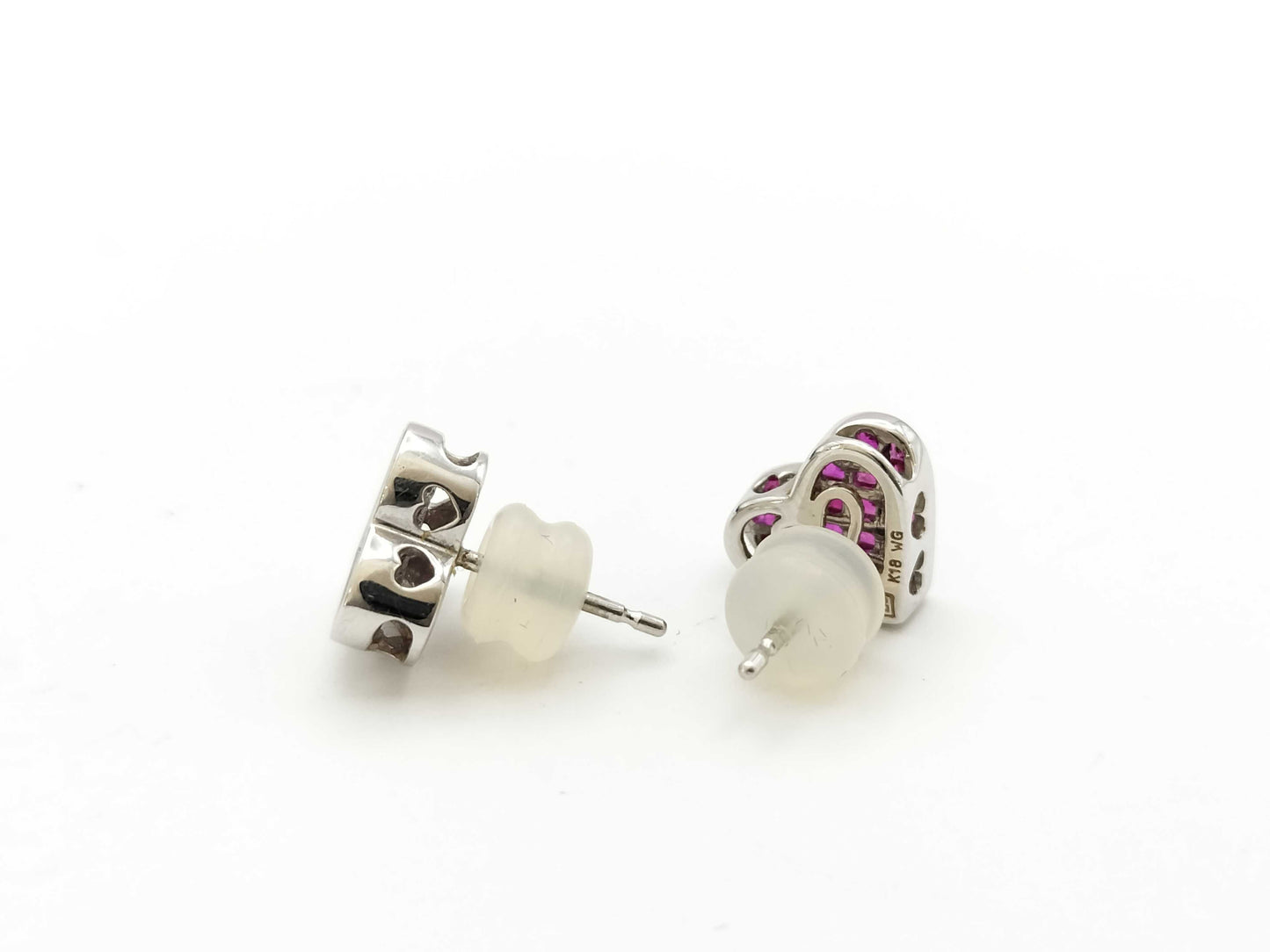 Ruby K18WG/WGK14 2.7g Earrings 