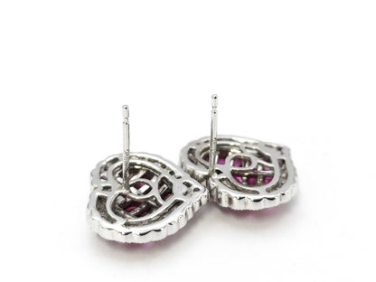 S1.29/1.29ct K18WG/K14WG 4.5g Earrings 