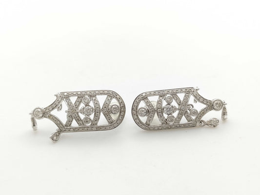 Diamond K18WG 6.6g Earrings 