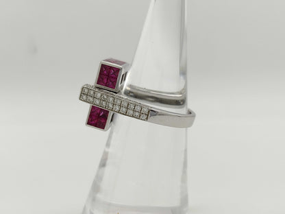 Ruby Diamond K18 10.0g Ring 