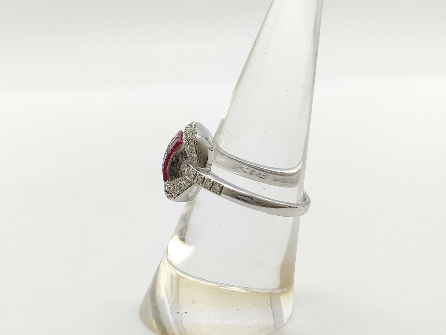 R1.30ct D0.34ct K18WG 5.0g Ring 