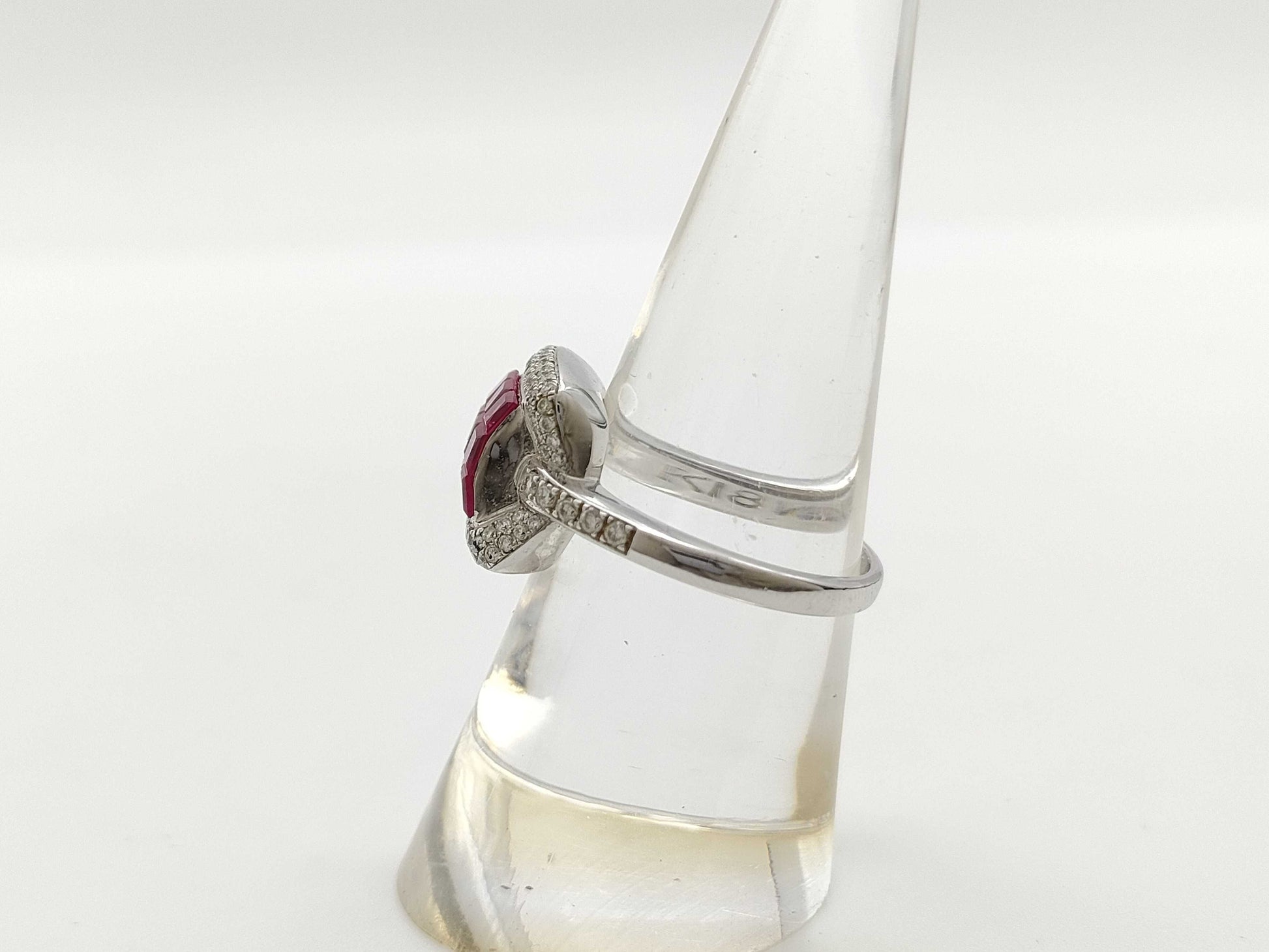 R1.30ct D0.34ct K18WG 5.0g Ring 