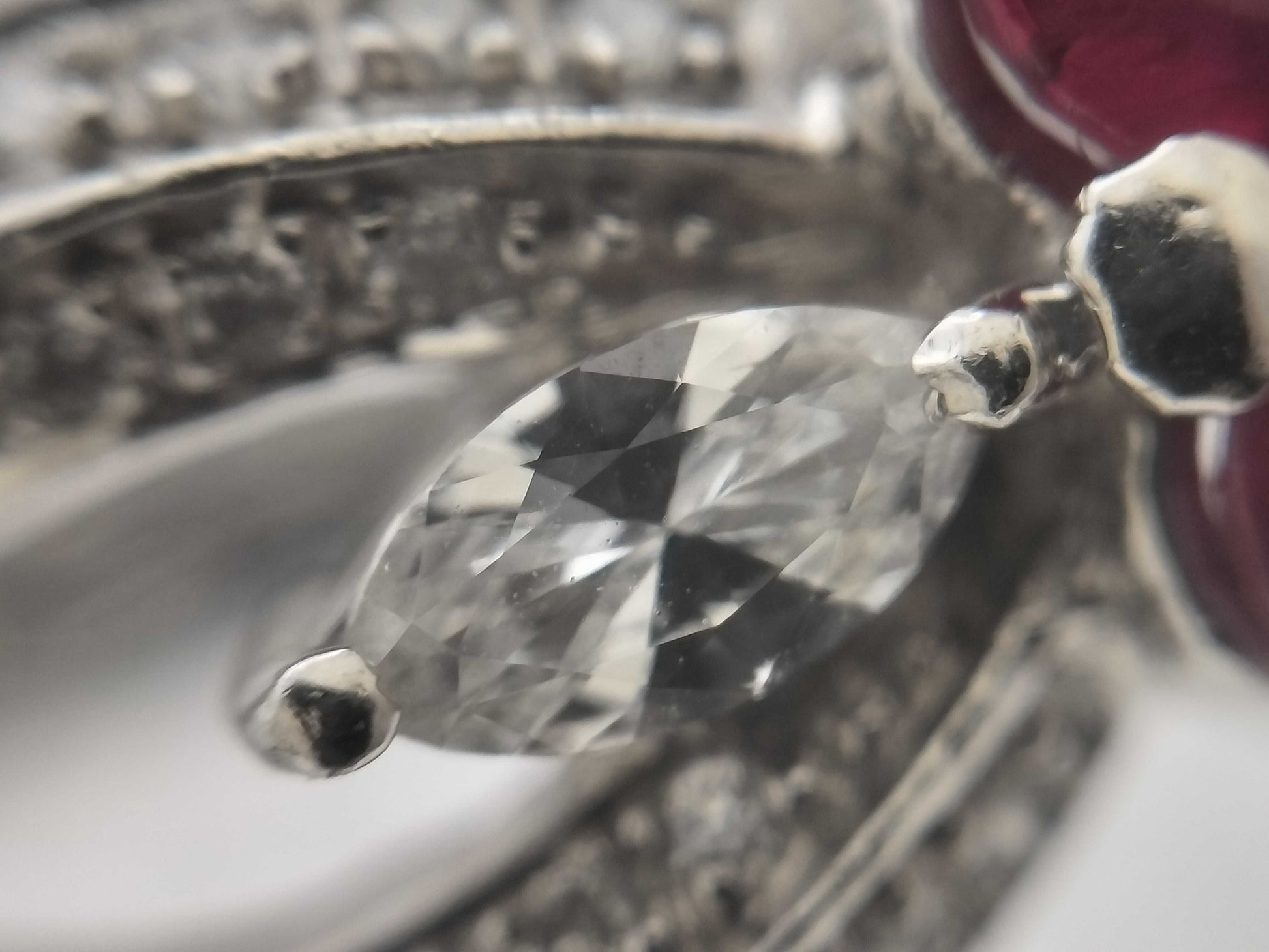 R2.30ct D0.65ct Pt900 11.8g Ring 