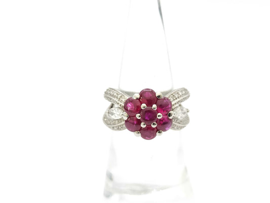 R2.30ct D0.65ct Pt900 11.8g Ring 