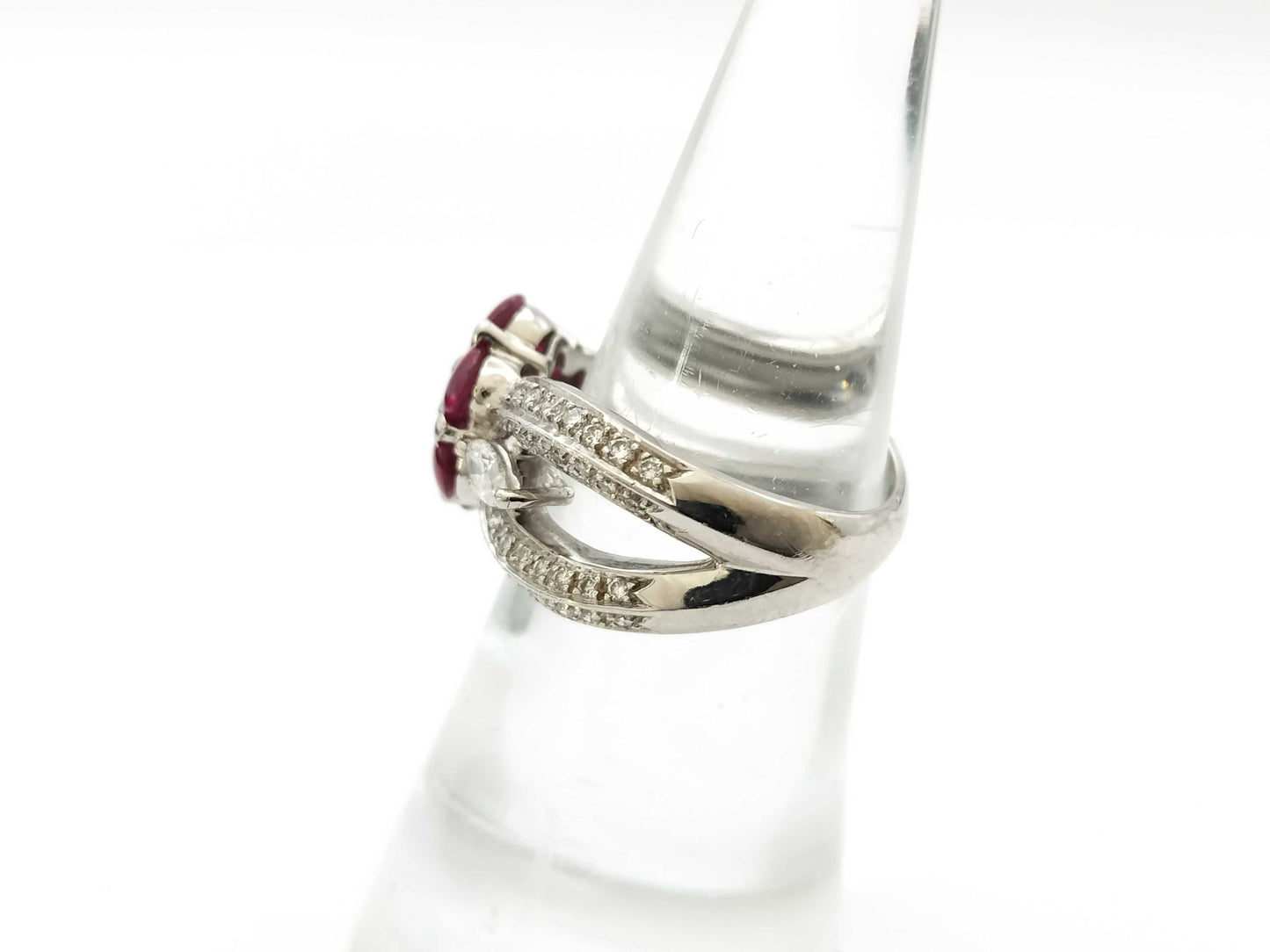 R2.30ct D0.65ct Pt900 11.8g Ring 