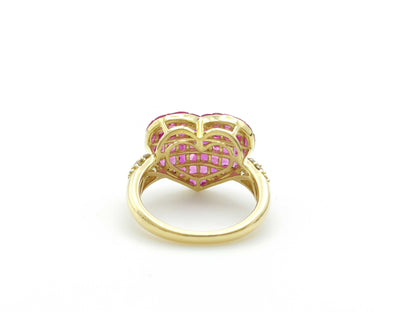 Colored Stone 2.80ct D0.40ct K18 5.9g Ring 