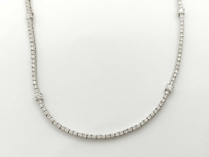 Diamond K18WG 9.5g Necklace 