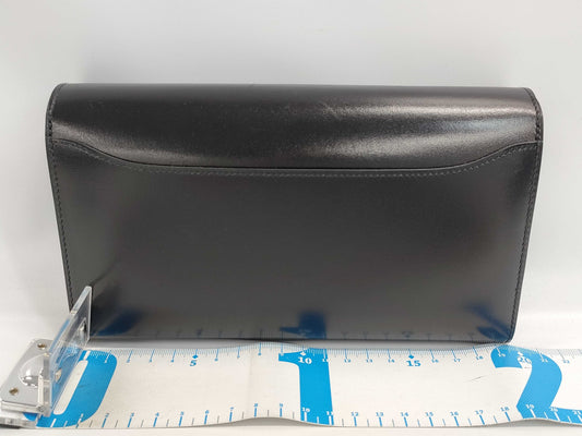 HERMES Constance Long Chevre Black Wallet with C Stamp