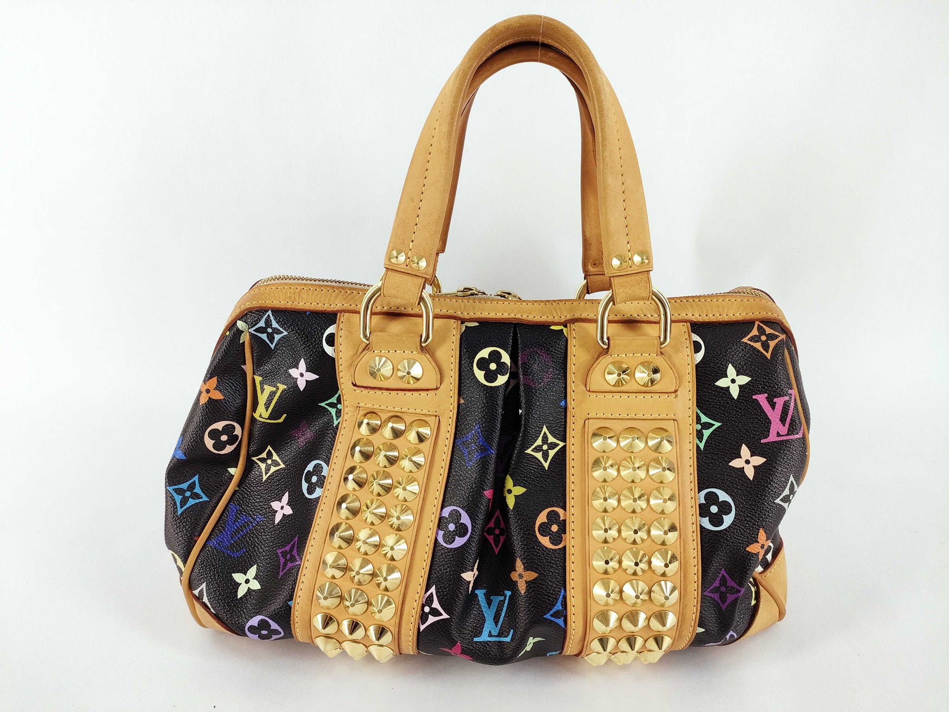 LOUIS VUITTON Monogram Multicolore LOUIS VUITTON M45642 Monogram Multicolore Courtney MM Noir Handbag