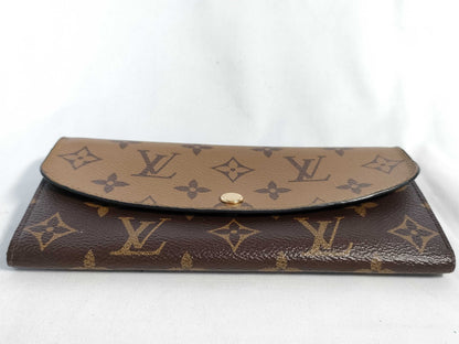 LOUIS VUITTON Monogram LOUIS VUITTON M82157 Portefeuille Emilie Monogram Reverse Long Wallet RFID Wallet