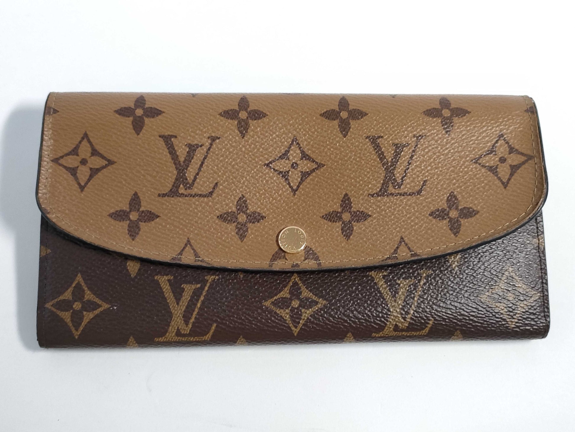 LOUIS VUITTON Monogram LOUIS VUITTON M82157 Portefeuille Emilie Monogram Reverse Long Wallet RFID Wallet