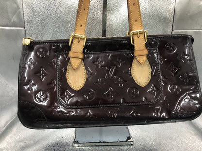 LOUIS VUITTON Verni Rosewood Avenue M93510 FL1130 Patent Leather Amarant Handbag with Storage Bag