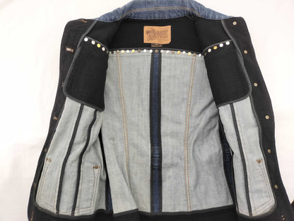 LOUIS VUITTON Louis Vuitton Monogram Studded Belted Denim Jacket Jacket