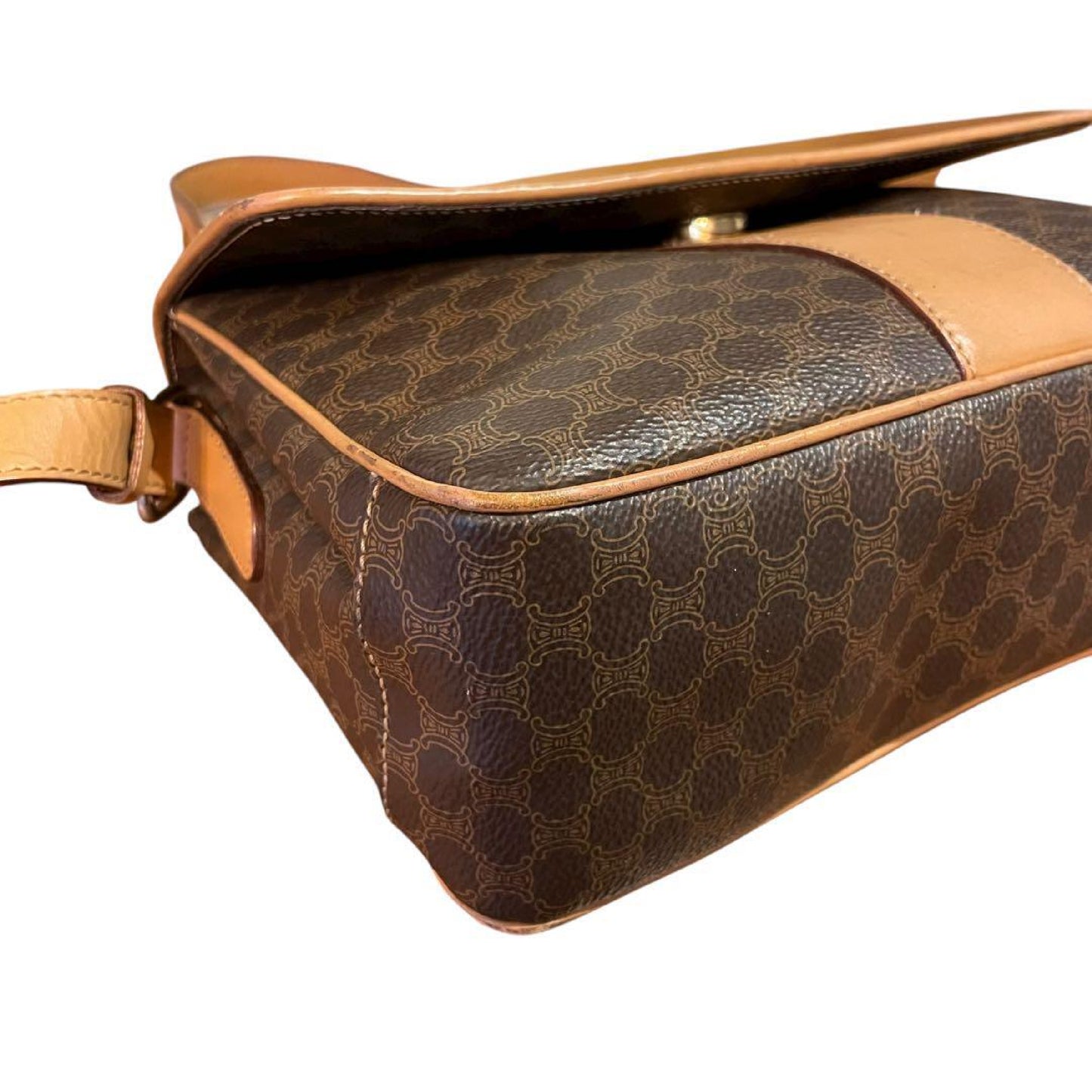 CELINE Macadam PVC Brown Shoulder Bag