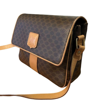 CELINE Macadam PVC Brown Shoulder Bag