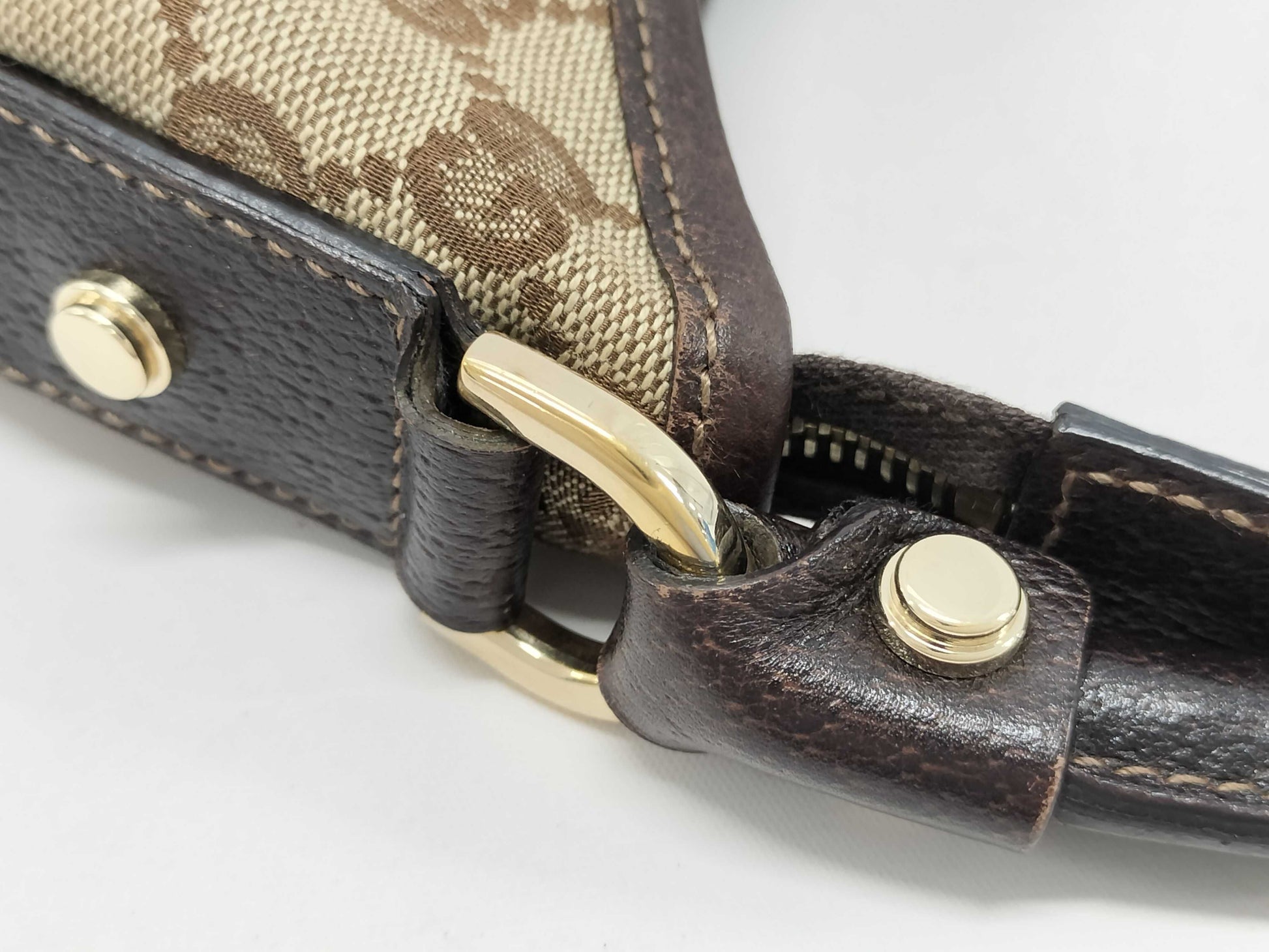 GUCCI Gucci Abbey One Shoulder Handbag GG Canvas 130738 Handbag