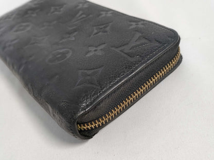 LOUIS VUITTON Louis Vuitton Zippy Wallet Monogram Empreinte Noir M61864 SP1174 Wallet